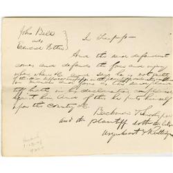 Abraham Lincoln. Autograph Document Signed Abraham Lincoln. Autograph Document Signed "Bachman & Lin