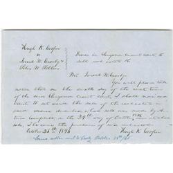 Abraham Lincoln. Unsigned Autograph Document. Abraham Lincoln. Unsigned Autograph Document. Sangamon