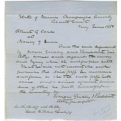 Abraham Lincoln. Autograph Endorsement Signed Abraham Lincoln. Autograph Endorsement Signed