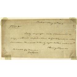 George Clymer Makes a Loan Document Signed, 1 pa George Clymer Makes a Loan