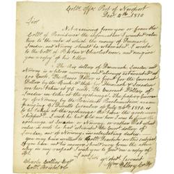 Declaration Signer William Ellery ALS. Declaration Signer William Ellery Autograph Letter Signed