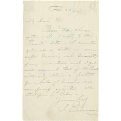 John Ericsson Designer of the Ironclad, ALS John Ericsson (1803-1889), engineer, designer of the iro