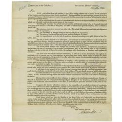 Alexander Hamilton, (1755-1804) Signed Letter Alexander Hamilton, (1755-1804) principal author of th