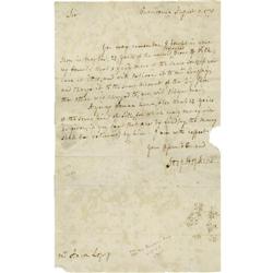 Declaration Signer Stephen Hopkins ALS Declaration Signer Stephen Hopkins Scarce Autograph Letter Si