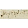 Image 2 : Declaration Signer Stephen Hopkins ALS Declaration Signer Stephen Hopkins Scarce Autograph Letter Si
