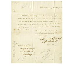 Arthur Lee & Samuel Osgood Letter Signed Arthur Lee (1740-1792) and Samuel Osgood (1747-1813), Lette