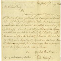 Declaration Signer Philip Livingston LS Declaration Signer Philip Livingston Letter Signed