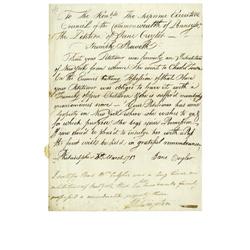 Robert R. Livingston (1746-1813) Autograph Robert R. Livingston (1746-1813) Judge, Drafter of the De