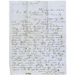Cyrus McCormick Autograph Letter Signed.  Cyrus McCormick Autograph Letter Signed 