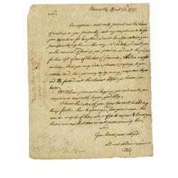 Thomas McKean (1735-1817) Autograph Letter Thomas McKean (1735-1817) Signer of the Declaration of In