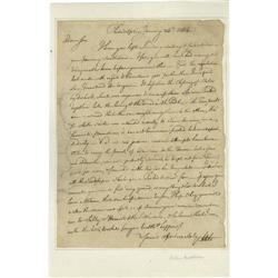 Declaration Signer Arthur Middleton Rare ALS Arthur Middleton discusses the admission of Vermont int