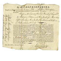 John Penn DS and ALS.  The American  John Penn ( The American ) Document Signed and Autograph Letter