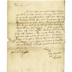 Declaration Signer James Smith Rare ALS Declaration Signer James Smith Autograph Letter Signed