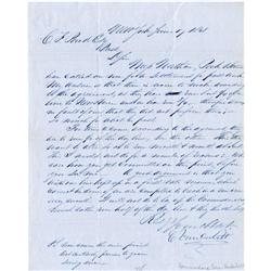 Commodore Cornelius Vanderbilt Rare Autograph "Commodore" Cornelius Vanderbilt Rare Autograph Letter