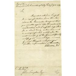 Meshech Weare Letter on New Hampshire's Represen Meshech Weare Letter on New Hampshire's Representat