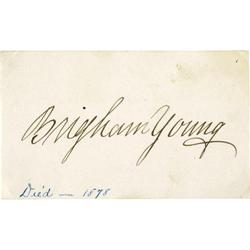 Mormon Leader Brigham Young Signature Mormon Leader Brigham Young Signature