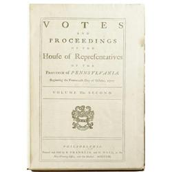 Proceedings of the House Pub. Ben Franklin 1753 [I]Votes and Proceedings of the House of Representat