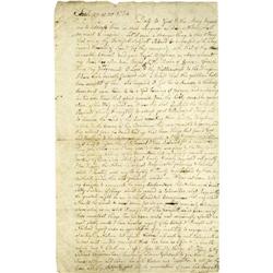 Petition to King George III Signed Document A petition to King George III for lenience toward the Co