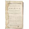 Image 1 : Richard Potts copy of Constitutions of States Constitutions of the Several Independent States of Ame