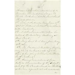 Fort Sumter Gen. Robert Anderson 1863 DS Fort Sumter General Robert Anderson Fills Out 1863 Question