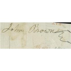 John Brown Signature. Signed: "John Brown." John Brown Signature.