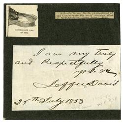 Jefferson Davis Signature.  Jefferson Davis Signature. 