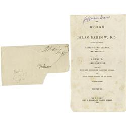 Jefferson Davis: Free Frank & Signed Title Page No lot. [BR][BR]Important notice: