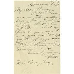 Jefferson Davis Signed Check & Varina Davis ANS. Jefferson Davis Signed Check and Varina Davis Autog