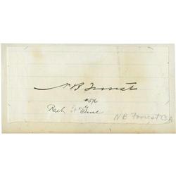 CSA General Nathan Bedford Forrest Signature Confederate General Nathan Bedford Forrest Signature
