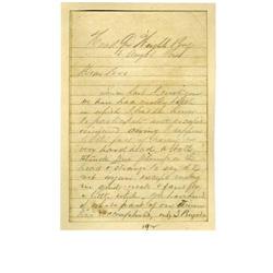 Civil War Letter by Unknown Confederate General Victor Jean Baptiste Girardey (1837-1864) Confederat