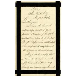 Winfield Scott Hancock Autograph Letter Signed.  General Winfield Scott Hancock Autograph Letter Sig