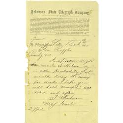 Thomas C. Hindman Autograph Document Signed Thomas C. Hindman Autograph Document Signed