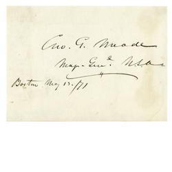 George Meade, Civil War General- Signature George Meade, Civil War General- Signature