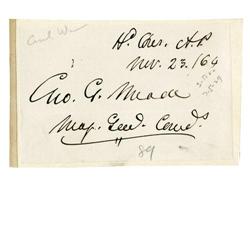 George Meade Signature. George Meade Signature.