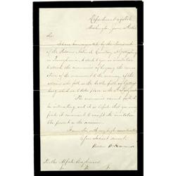 William Seward: June 1865 Invitation to Laying o William Seward: June 1865 Invitation to Laying of C