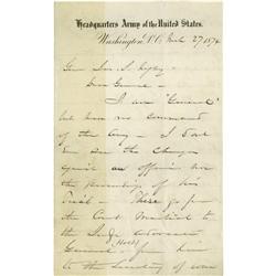 General William Tecumseh Sherman ALS General William Tecumseh Sherman Autograph Letter Signed