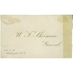 General William Tecumseh Sherman LS and Sig. General William Tecumseh Sherman Letter Signed and Sign