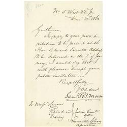 Samuel F.B. Morse Autograph Letter Signed. Samuel F.B. Morse Autograph Letter Signed