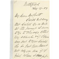 Dwight L. Moody Writes He's on His Way to Start Dwight L. Moody Writes He's on His Way to Start the 