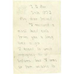 Laura Bridgman Autograph Letter Signed  Laura Bridgman Autograph Letter Signed