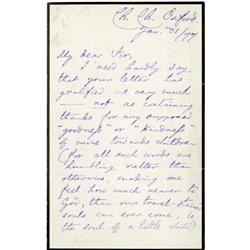 Lewis Carroll Pair of Autograph Letters Signed.  Lewis Carroll Pair of Autograph Letters Signed. 