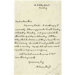 Arthur Conan Doyle: Autograph Lot Arthur Conan Doyle: An Extraordinary Manuscript on Spiritualism & 