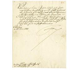 Frederick the Great Letter Signed 1747 King Frederick II of Prussia (Frederick the Great) Letter Sig
