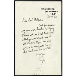 Alfred Lord Tennyson Autograph Letter Signed  Alfred Lord Tennyson Autograph Letter Signed 