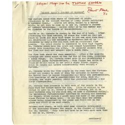 Robert Bloch Signed Typed Manuscript. Robert Bloch Signed Typed Manuscript: [I]The Chamber of Horror