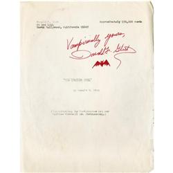Donald Glut Autograph Manuscript Signed. Donald Glut Autograph Manuscript Signed of [I]The Dracula B
