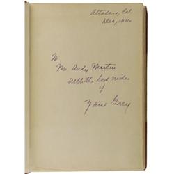 Zane Grey Signed First: Tales of the Angler's Zane Grey Signed First: [I]Tales of the Angler's Eldor