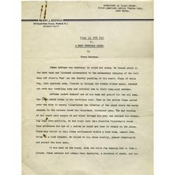 Henry Kostkos Manuscript: Fear in the Fog. Henry Kostkos Typed Manuscript: [I]Fear In The Fog.