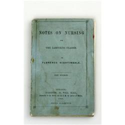 Florence Nightingale Signed Book. Florence Nightingale Signed Book: [I]Notes On Nursing