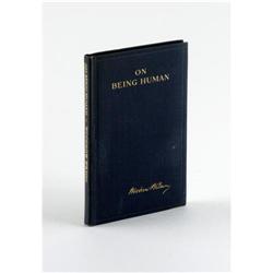 Woodrow Wilson Book Signed: On Being Human (New Woodrow Wilson Book Signed: [I]On Being Human